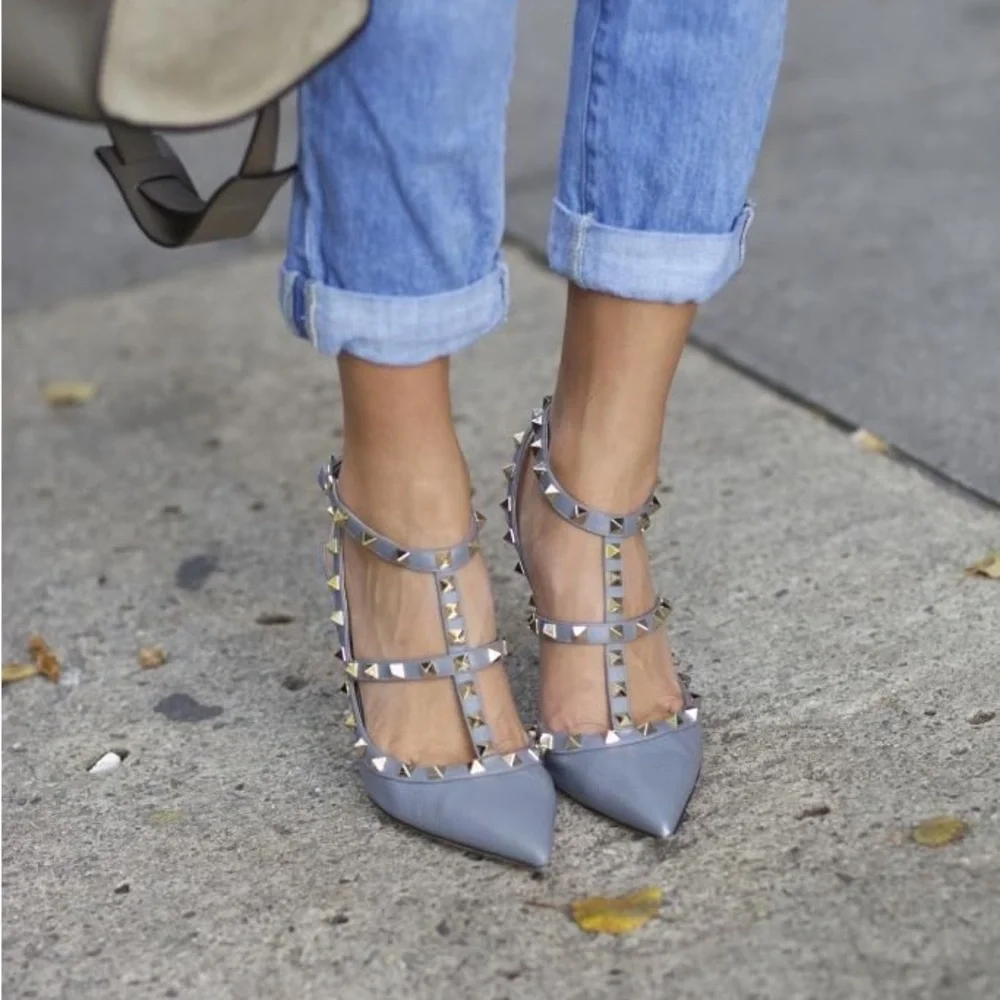 Valentino | Shoes | Valentino Rockstud Pumps Light Blue Suede Size